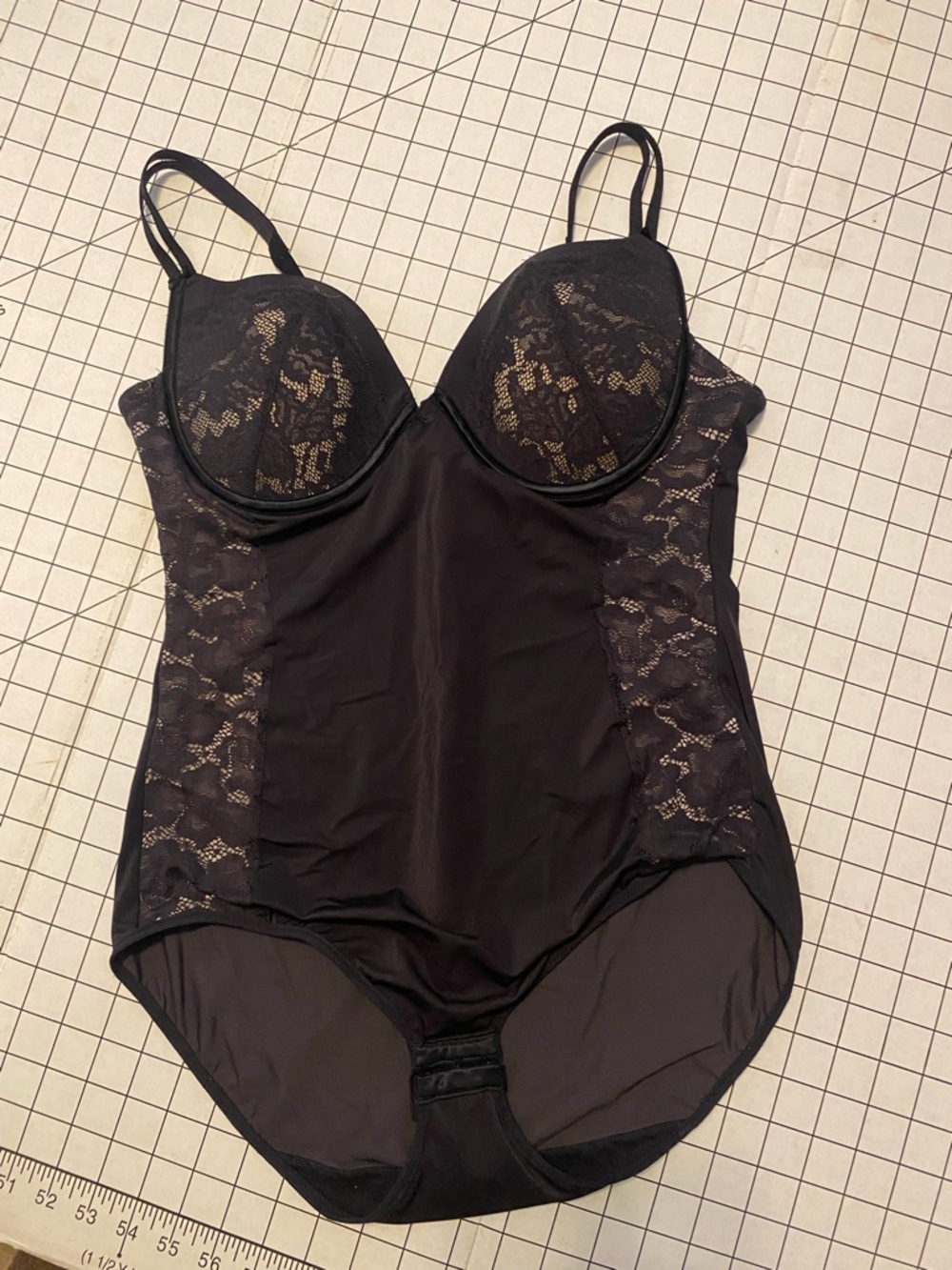 Maidenform Black Lace Bodysuit Shapewear